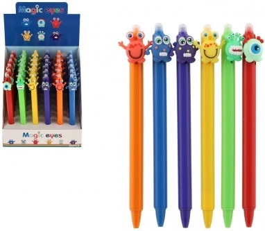 Brisivo olovko s monstruoznim motivima 15 cm, plastika, miks boja