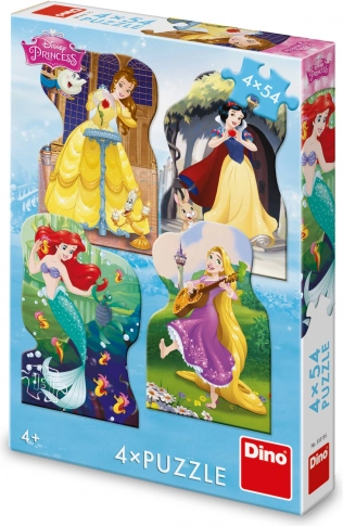 Slagalice DISNEY princeze 4×54 dijelova DINO
