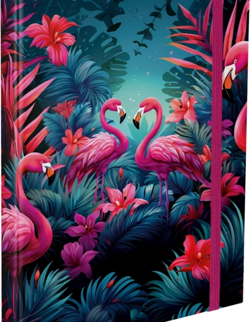 BAAGL Mape za školske bilježnice A4 – flamingosi