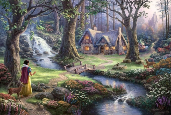 Puzzle Snjeguljica i kućica sedam patuljaka 1000 dijelova