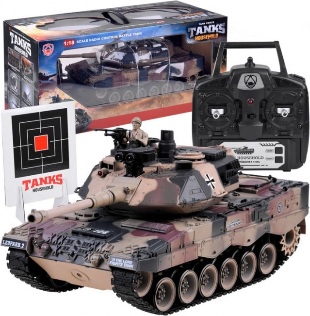 veliki RC tenk Leopard 2 1:18 s pucanjem