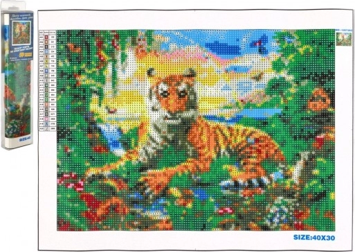 Dijamantno slikanje Kralj džungle 40x30 cm