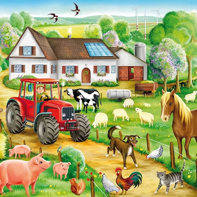 Puzzle Na farmi 100 dijelova za djecu od SCHMIDT