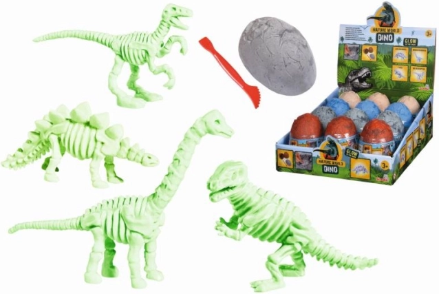 Iskopina set s dinosaurovom kosti u jajetu