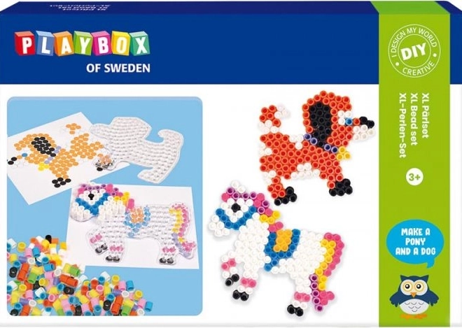 Playbox set glačanih perlica set konjik i psić
