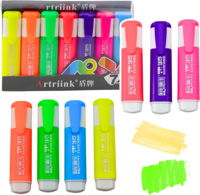 Set od 7 neon markera