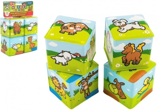 Pjenaste kocke moja prva životinjica 7 × 7 cm, 4 kom