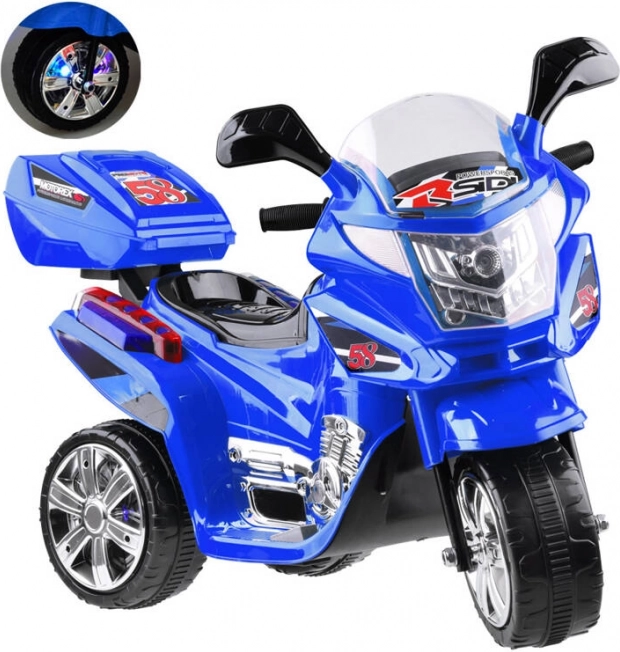 Dječji električni motocikl s LED svjetlima – Plava