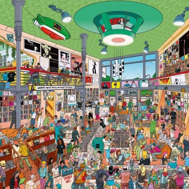 Puzzle HEYE glazbena trgovina, 1500 dijelova