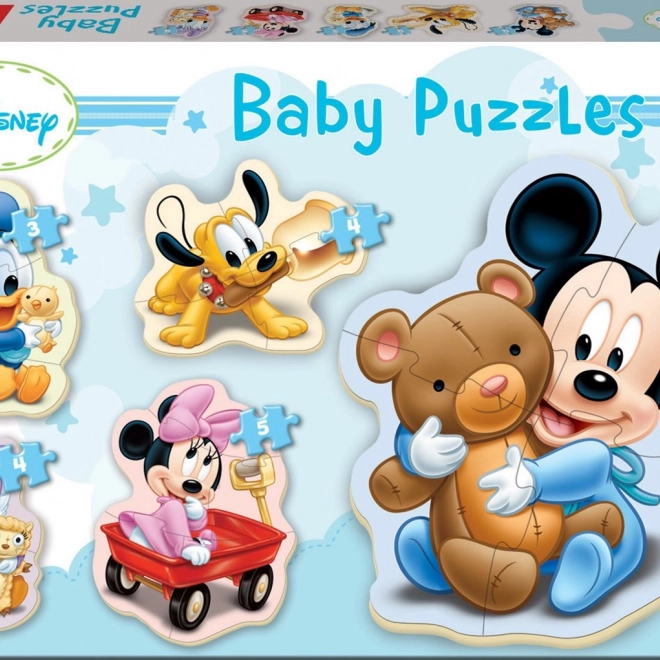 EDUCA Baby puzzle Bebe Disney 5u1 (3–5 dijelova)