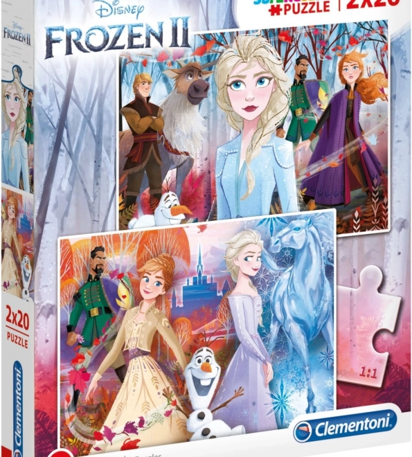 Puzzle 2x20 Super Color Snježno Kraljevstvo 2
