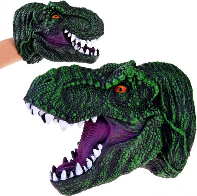 Gumena lutka na ruku T‑Rex – realistična dinosaurova glava 19 cm