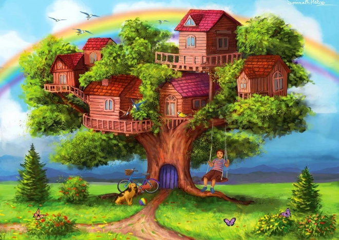 Puzzle Kućice na drvetu 1000 dijelova