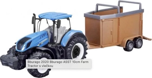 Traktor s prikolicom Bburago 10 cm