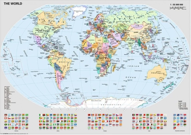 Politička karta svijeta Ravensburger puzzle 1000 dijelova