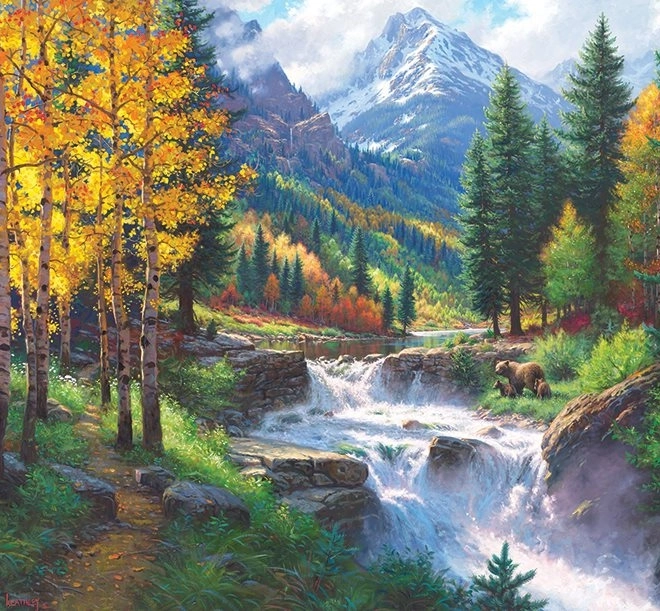 Puzzle Veličanstvena planina Rocky Mountain 2000 komada