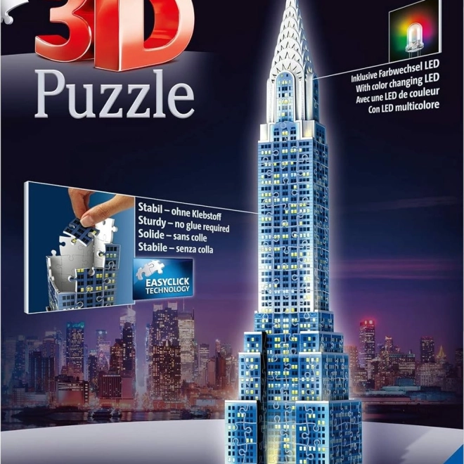 Ravensburger 3D puzzle Chrys svjetleća Noćna Edicija s LED osvjetljenjem