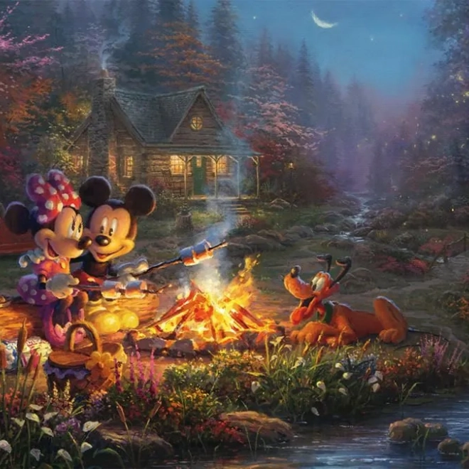 Puzzle SCHMIDT Mickey i Minnie: Romantika uz vatru 200 komada