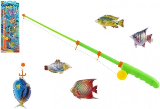 Magnetni ribolovni set za djecu – štap 39 cm i 5 ribica