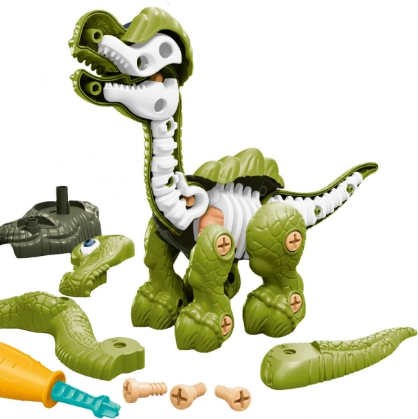 Dinosaur s kosturom na vijčanje zeleni