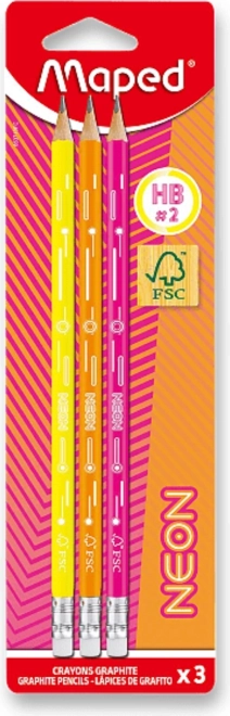 Set grafitnih olovaka Maped Neon 3 kom