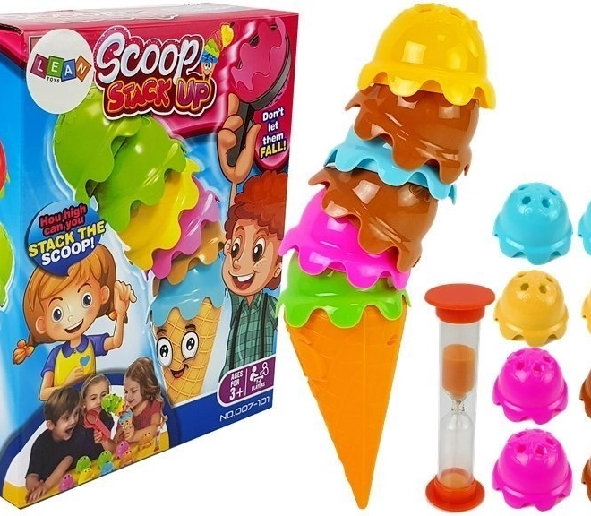 Scoop Stack Up - Obiteljska igra s kornetima od šarenog sladoleda