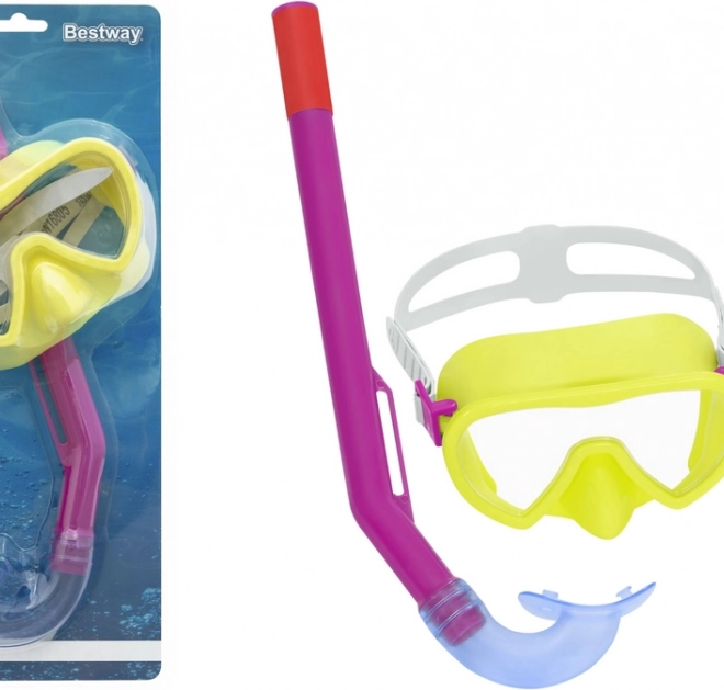 Dječja maska za ronjenje s disalicom žute i ružičaste boje Bestway