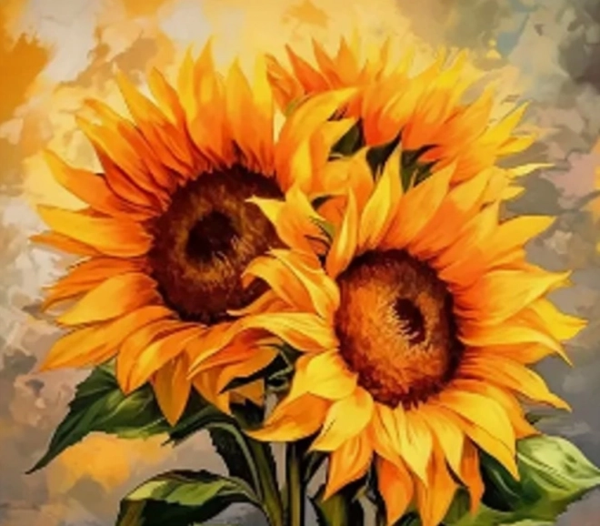 Dijamantno slikanje Suncokreti 30x40 cm