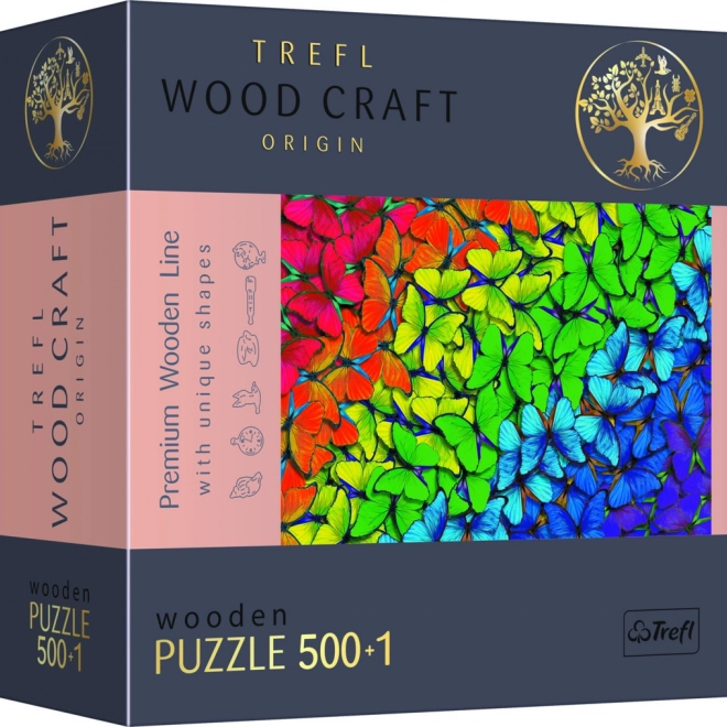 Drvene puzzle Trefl Wood Craft Duhovi leptiri 501 dijelova