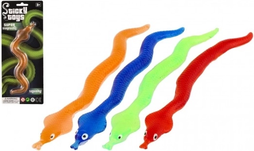 Rastezljiva elastična zmija 28 cm - 4 boje