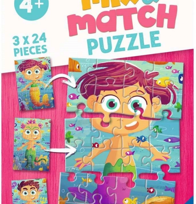 Ravensburger puzzle mix&match: sirene i morska čudovišta