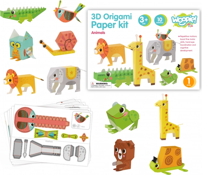 Woopie ART&FUN kreativni 3D origami set – izradite 10 životinjica