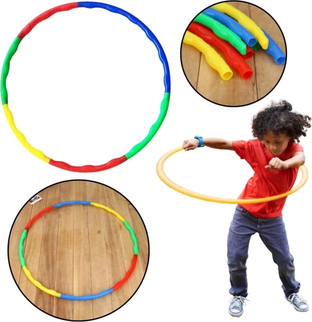 Sklopivi šareni hula hoop s masažnim izbočinama, 8 dijelova
