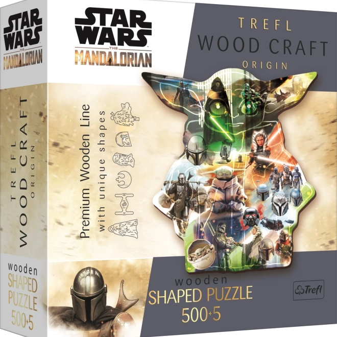 Drvene puzzle TREFL The Mandalorian: Zagonetni Grogu
