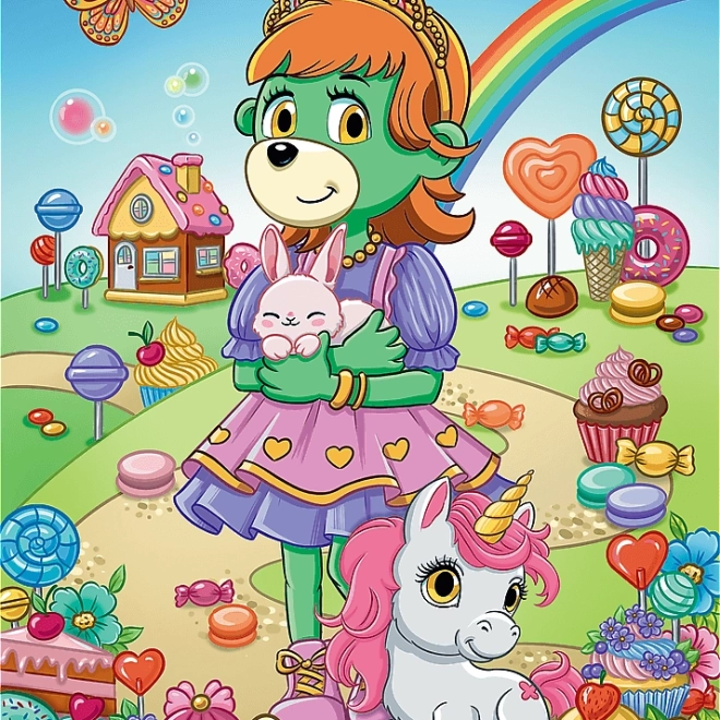 Puzzle s glitterom Obitelj Treflik, 100 dijelova