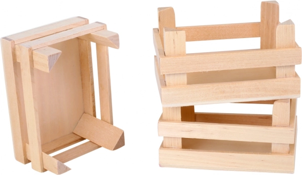 Small Foot set od 3 drvenih sanduka za prehrambene proizvode