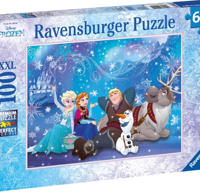 Puzzle Ravensburger Snježno kraljevstvo - Snježna magija 100 dijelova