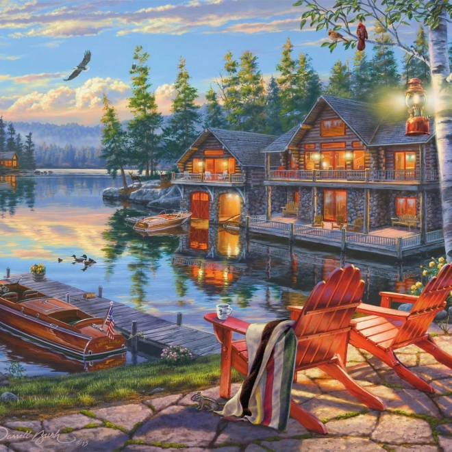 Puzzle Obale jezera, New York 1000 komada od Schmidta