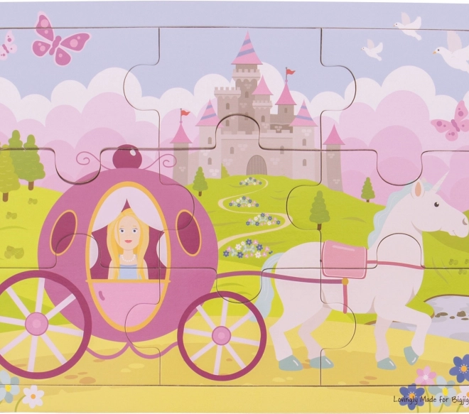 Drvene puzzle Princeza s kočijom od Bigjigs Toys