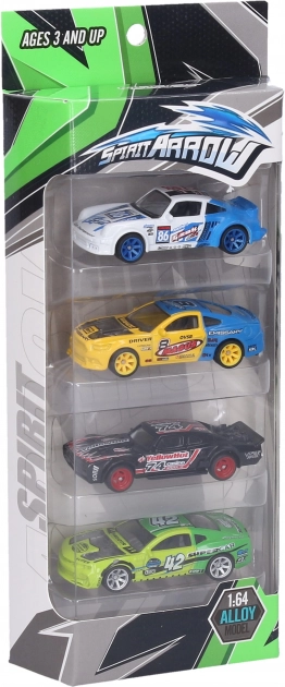 Metalni autići set 4 kom 7 cm