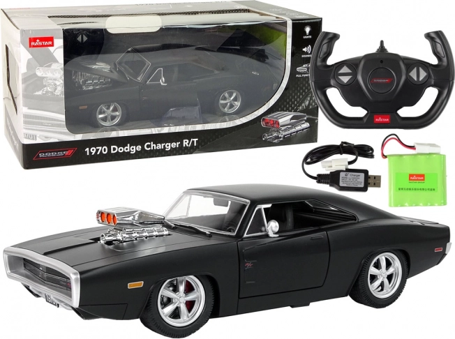 Automobil na daljinsko upravljanje Dodge Charger 1:16 crni