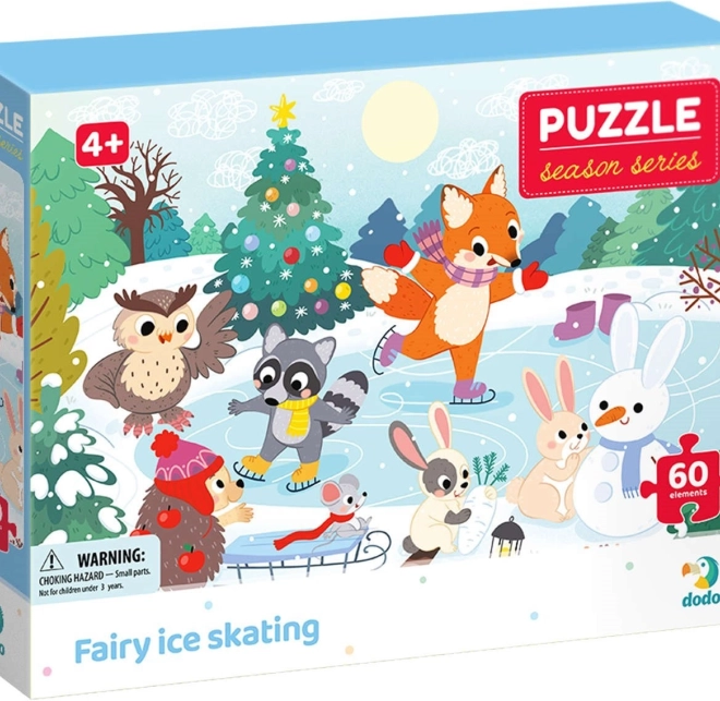 Dodo puzzle Godišnja doba: Čarobno zimsko klizanje 60 dijelova
