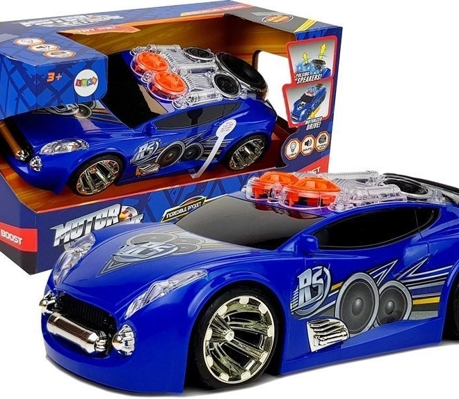 Sportski auto DJ sa zvučnicima na krovu Glazbena svjetla