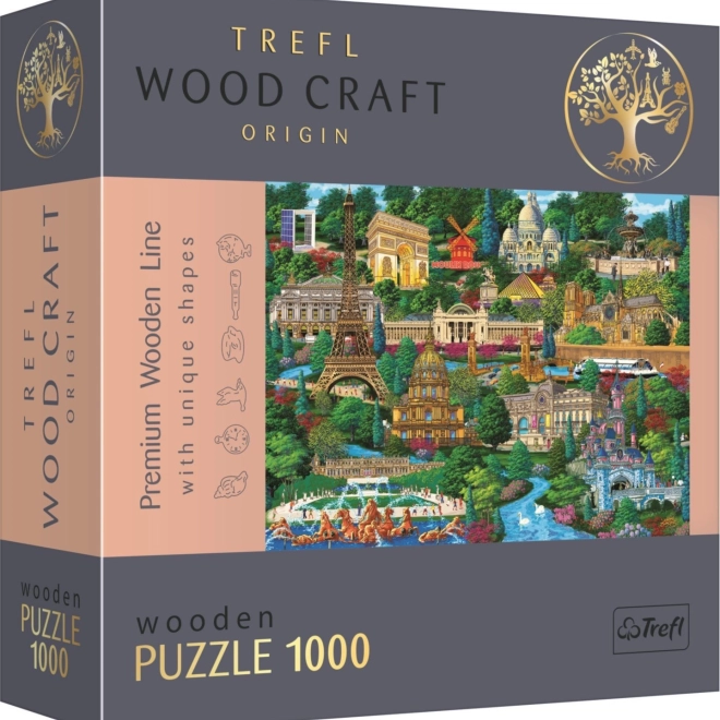 Drvene puzzle TREFL Slavna mjesta Francuske 1000 dijelova