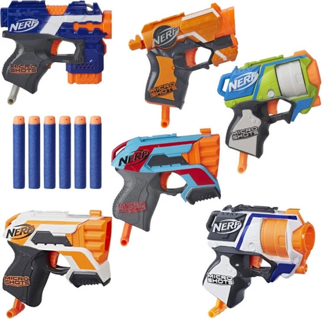 Veliki NERF set – 6 pištolja s pjenastim strelicama