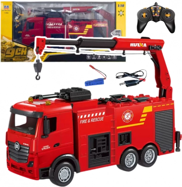 RC vatrogasno vozilo s dizalicom 1:18