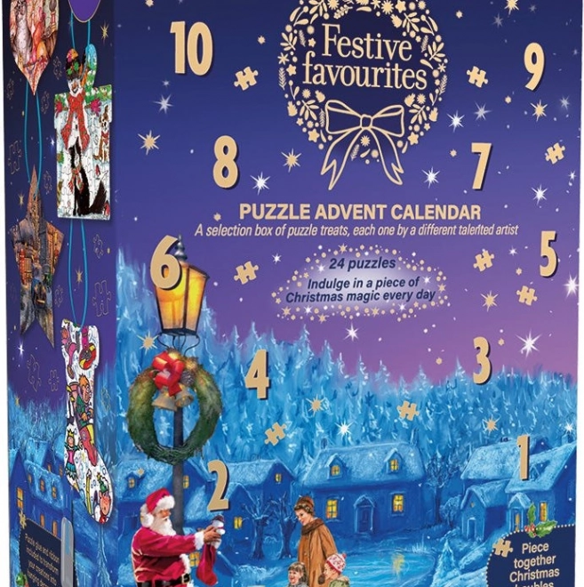 Gibsons adventski kalendar slagalica Blagdanski favoriti za 24 dana