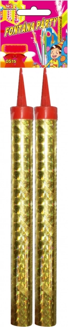 Zlatna party fontana 15 cm, 50 s, 2 kom