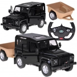 Rastar daljinski upravljani Land Rover Defender 1:14 s prikolicom – crna