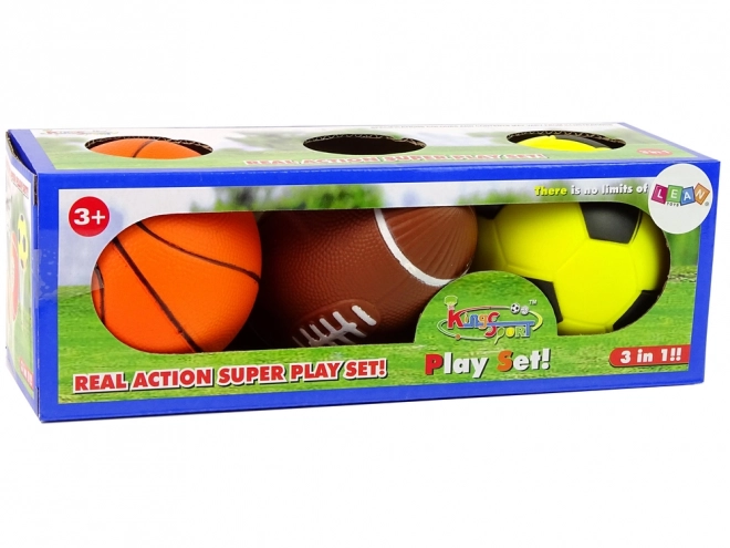 Set mekih sportskih lopti 3u1 Nogomet Košarka